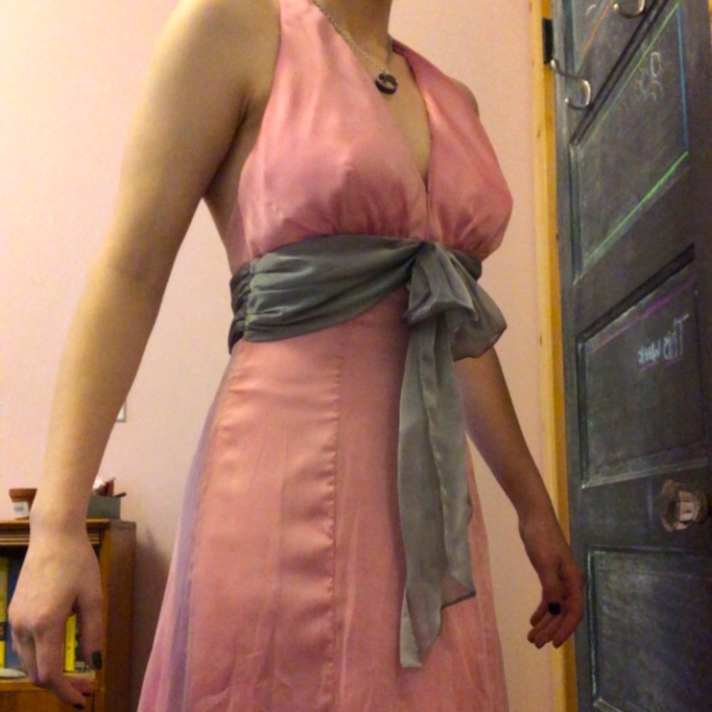 Light pink and grey dress